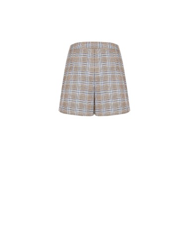 Minigonna Pantalone In Principe Di Galles A Pieghe Sul Davanti Rina...