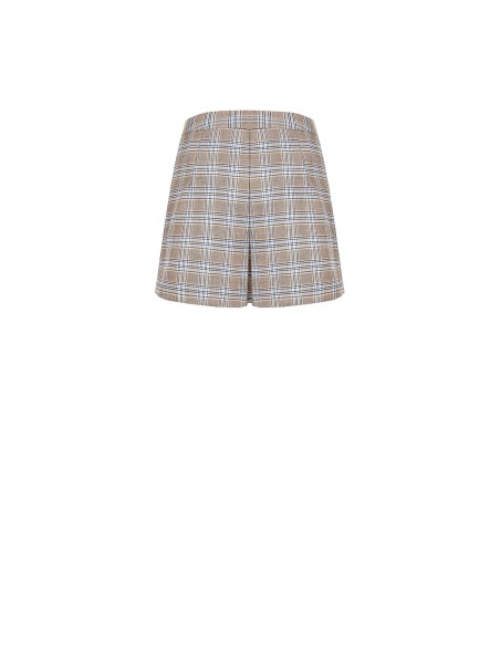 Minissaia-pantalão em príncipe de Gales com pregas à frente Rinascimento