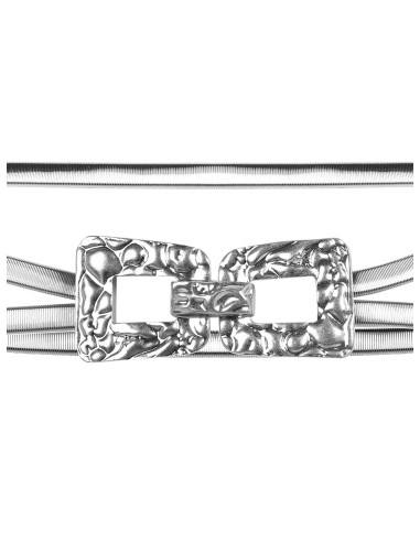 Cintura Ad Elastico Metallico Con Fibbia Martellata Rinascimento - ...