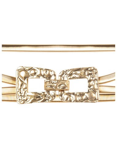 Cintura Ad Elastico Metallico Con Fibbia Martellata Rinascimento - ...