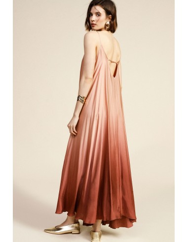 Vestido Longo Com Alças E Decote Em V Degradé Dixie