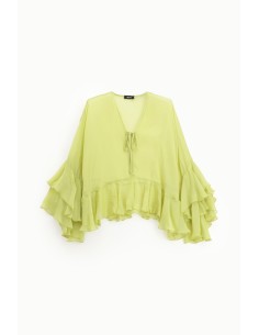 Camisa Com Folhos Amplos Dixie