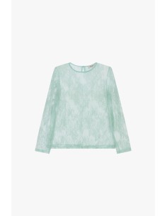 Top de Mangas Compridas em Renda Floral Dixie 2