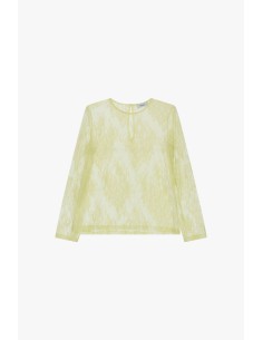 Top de Mangas Compridas em Renda Floral Dixie