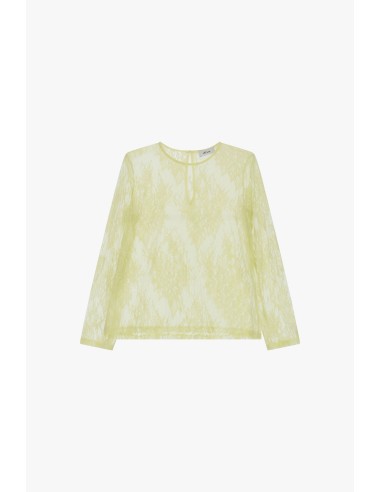 Top de Mangas Compridas em Renda Floral Dixie