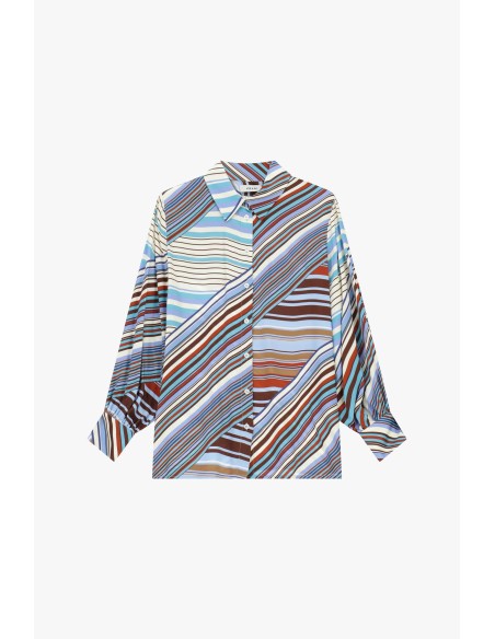 Camisa Às Riscas Multicolorida Com Mangas Compridas Dixie