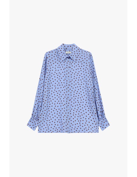 Camisa às bolinhas com corte solto Dixie