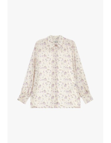 Camisa Estampa Floral, Gola Clássica, Mangas Compridas Dixie