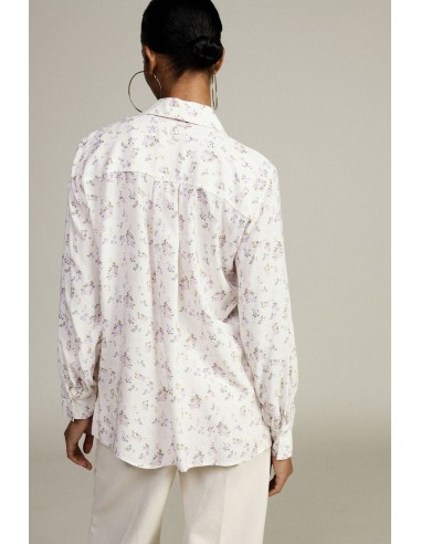 Camisa com estampa floral, gola clássica, mangas compridas Dixie