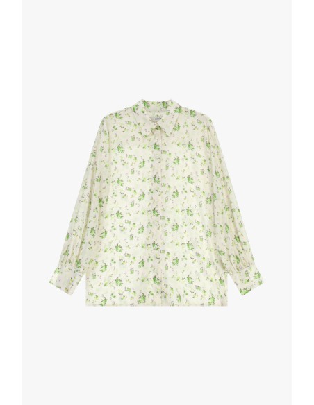 Camisa com estampa floral, gola clássica, mangas compridas Dixie