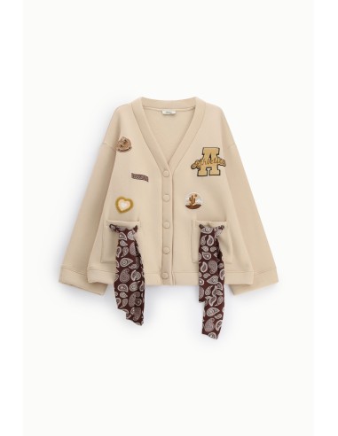 Sweat sem capuz com botões e detalhes em patch Dixie