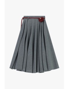 Saia Midi Plissada com Cinto e Mini-bolsa Dixie 2