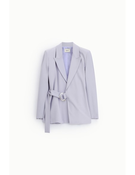 Blazer com Cinto de Argola e Revers Clássicos Dixie