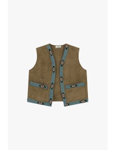 Gilet Con Profili Ricamati E Tasche Frontali Dixie - Vestiti Firmat... 2