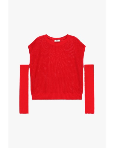 Top Trabalhado em Malha com Mangas Destacáveis Dixie