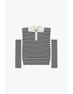 T-Shirt A Righe Con Colletto E Maniche Lunghe Dixie - Vestiti Firma... 2