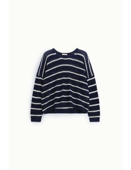 Camisola às Riscas com Mangas Compridas Dixie