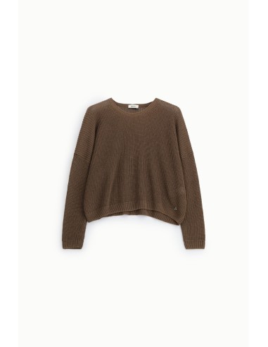 Camisola de Gola Redonda de Malha Larga Caimento Solto Dixie