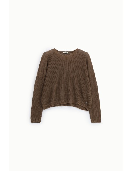 Camisola de Gola Redonda de Malha Larga Caimento Solto Dixie