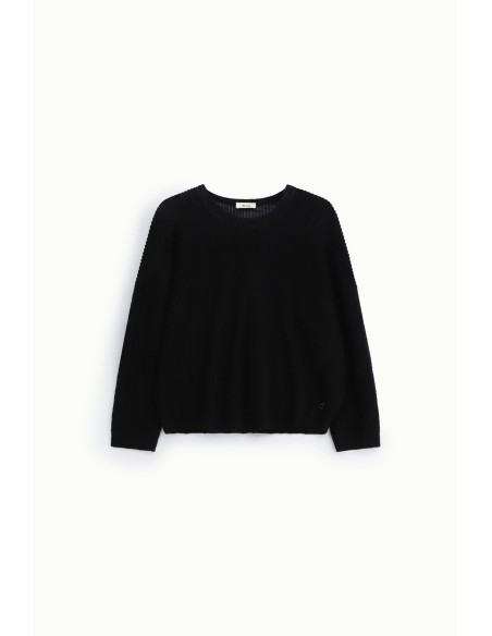 Camisola de gola redonda em malha larga, corte descontraído Dixie