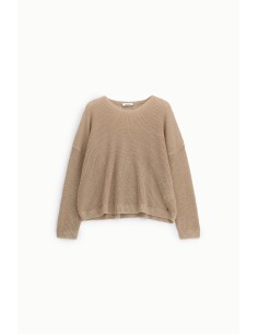 Camisola Gola Redonda Malha Larga Corte Descontraído Dixie