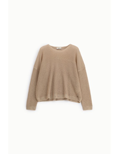 Camisola Gola Redonda Malha Larga Corte Descontraído Dixie