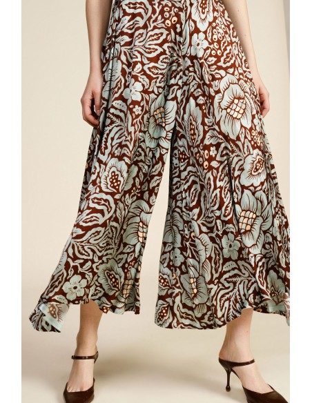 Calças Palazzo com estampa floral largas Dixie