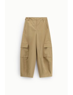 Calças palazzo de cintura alta com maxi bolsos Dixie 2