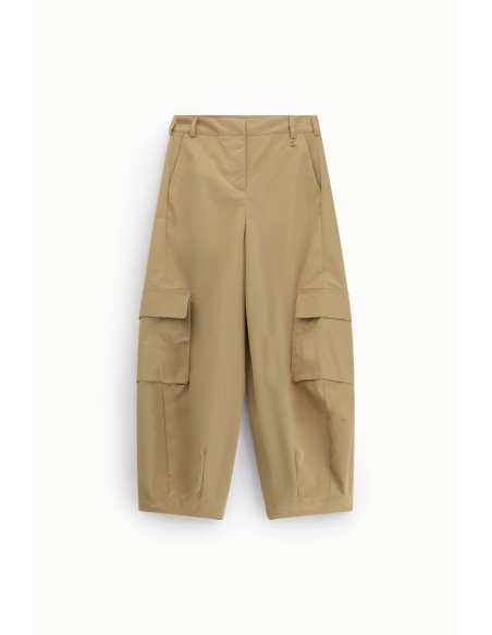 Calças Palazzo de Cintura Alta com Maxi Bolsos Dixie