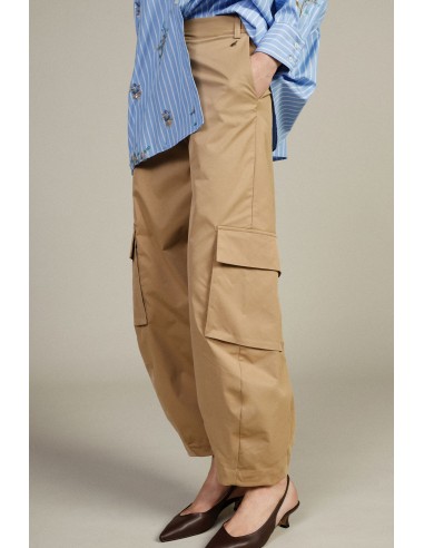 Calças Palazzo De Cintura Alta Com Maxi Bolsos Dixie