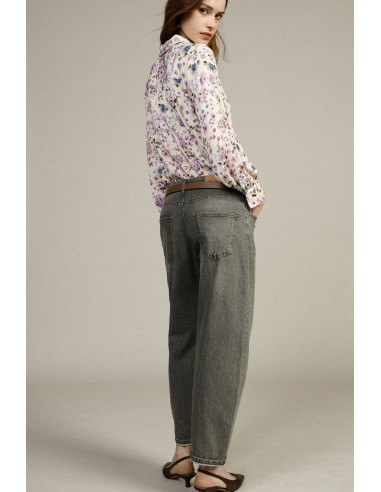 Jeans Balloon Fit com Cintura Alta e Barra Reta Dixie