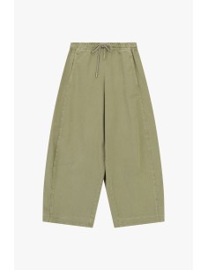 Calças palazzo cropped com cós elástico Dixie
