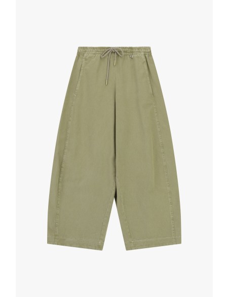 Calças palazzo cropped com cós elástico Dixie