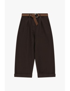 Calças palazzo fit com cinto e bainha virada Dixie 2