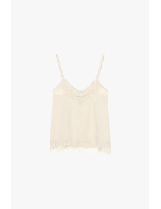 Top com alças finas e renda decorativa Dixie 2