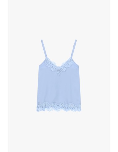 Top Alças Finas e Renda Decorativa Dixie