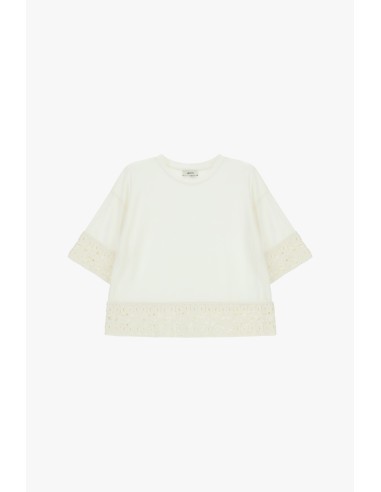 T-Shirt Mangas Curtas Com Detalhes Traforados Dixie