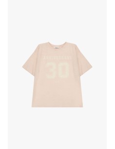 T-shirt ampla com estampa 30.º aniversário, gola redonda Dixie 2