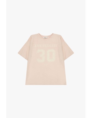 T-shirt ampla com estampa 30.º Aniversário gola redonda Dixie
