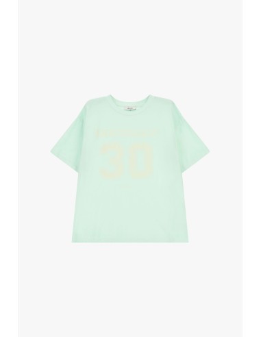 T-shirt ampla com estampa 30.º Aniversário, gola redonda Dixie