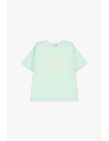 T-shirt ampla com estampa 30.º Aniversário, gola redonda Dixie