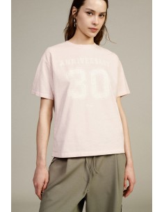 T-shirt ampla com estampa 30.º aniversário, gola redonda Dixie