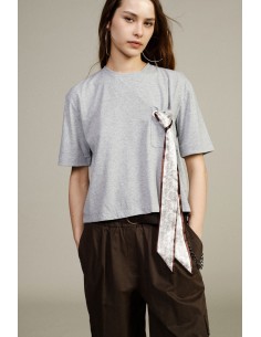 T-shirt de corte boxy com lenço decorativo Dixie