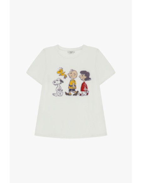 T-Shirt de manga curta com estampa frontal de personagens Dixie