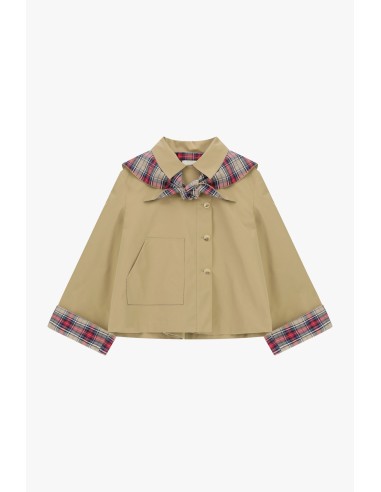 Casaco-Camisa com Gola Maxi Contrastante Dixie