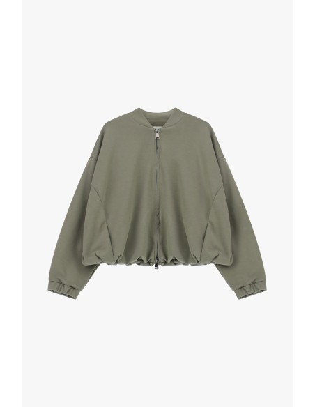 Bomber com fecho de correr e punhos elásticos Dixie