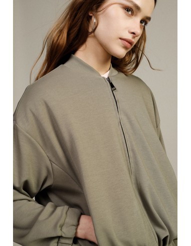 Bomber com fecho de correr e punhos elásticos Dixie