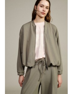 Bomber com fecho de correr e punhos elásticos Dixie