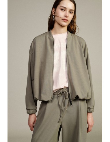 Bomber com fecho de correr e punhos elásticos Dixie