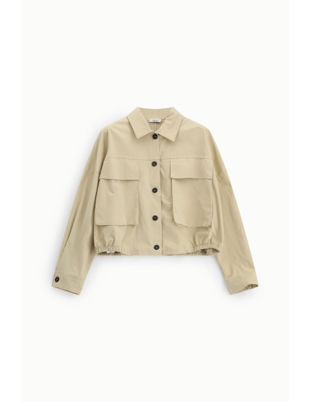 Casaco-camisa curto com bolsos frontais Dixie